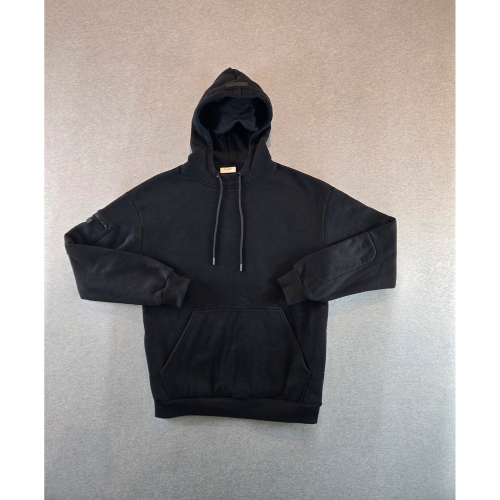 Comfrt Airplane Mode Hoodie Women Medium Black Utility Sleeve Pockets Oversized